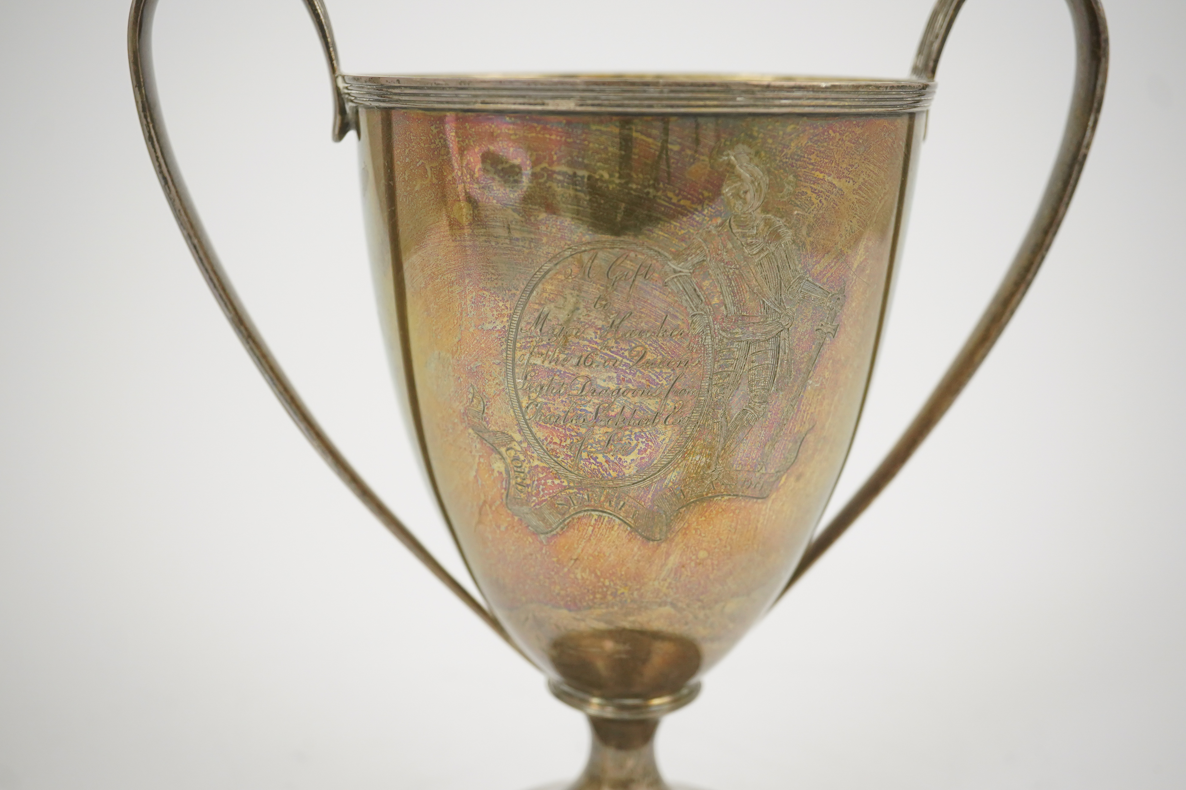 A George III silver two handled pedestal cup, by John Emes